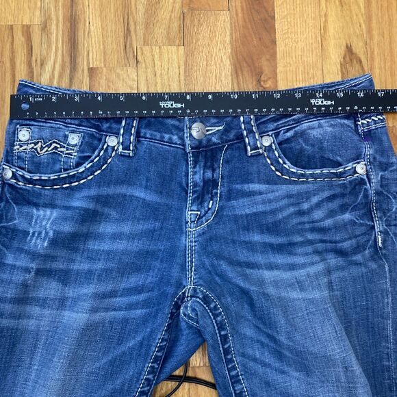 Miss me jeans women's 28x29 blue Stonewash‎ easy boot y2k - Picture 11 of 13